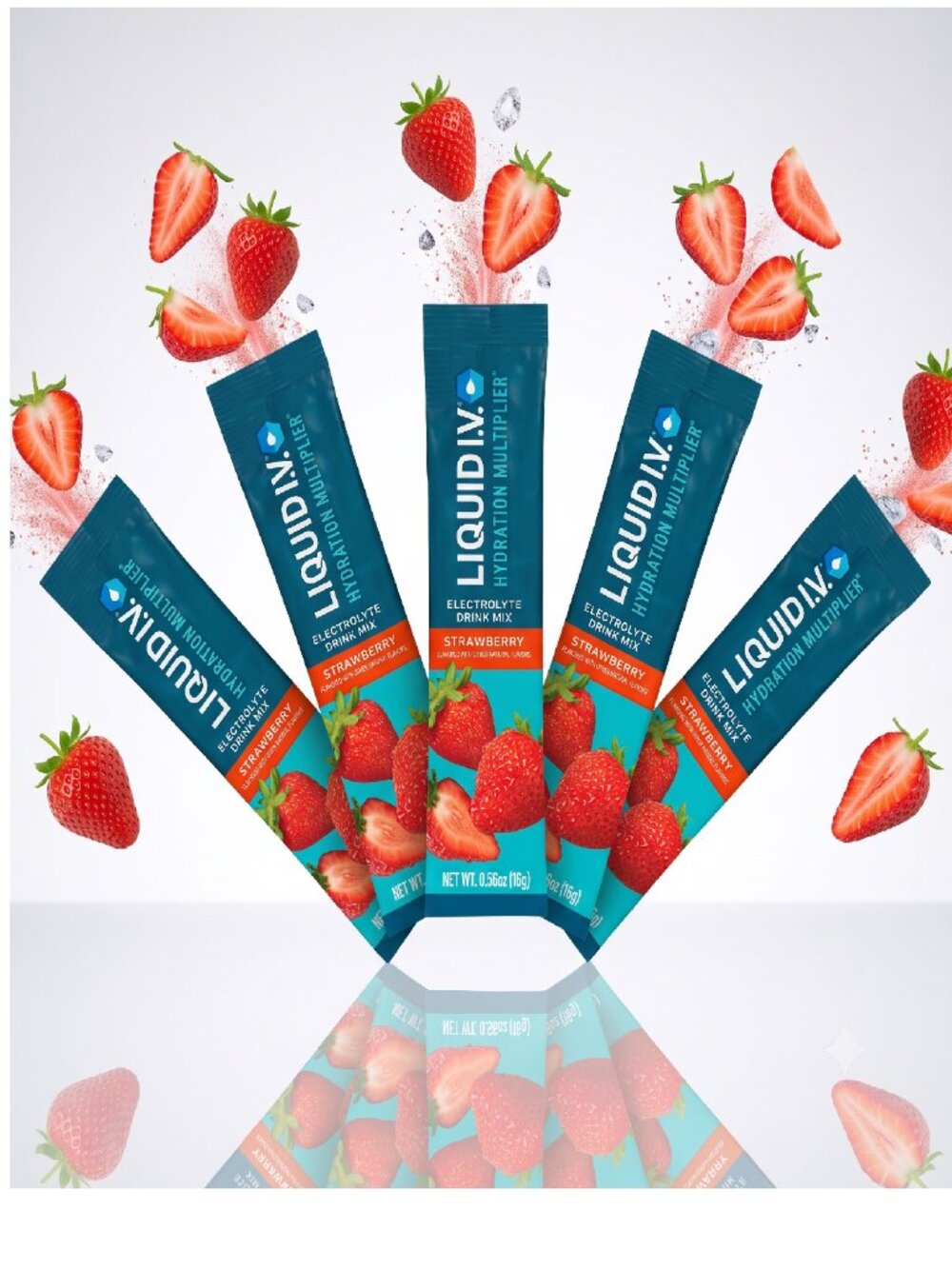 Hydration Electrolyte Drink Mix, Strawberry, 0.56 Oz, 5-Stick Pack
